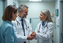 Medecin expliquant symptomes du diabete a un couple