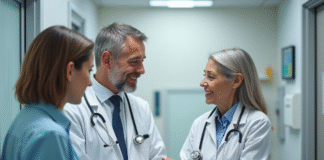 Medecin expliquant symptomes du diabete a un couple