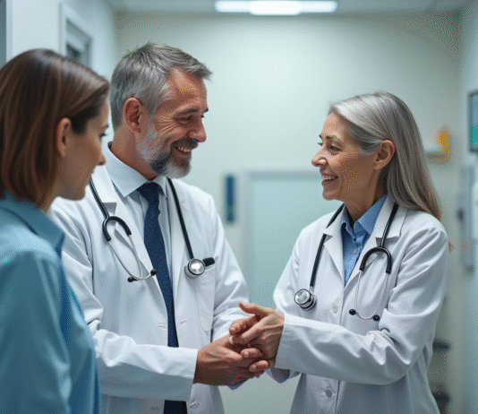 Medecin expliquant symptomes du diabete a un couple