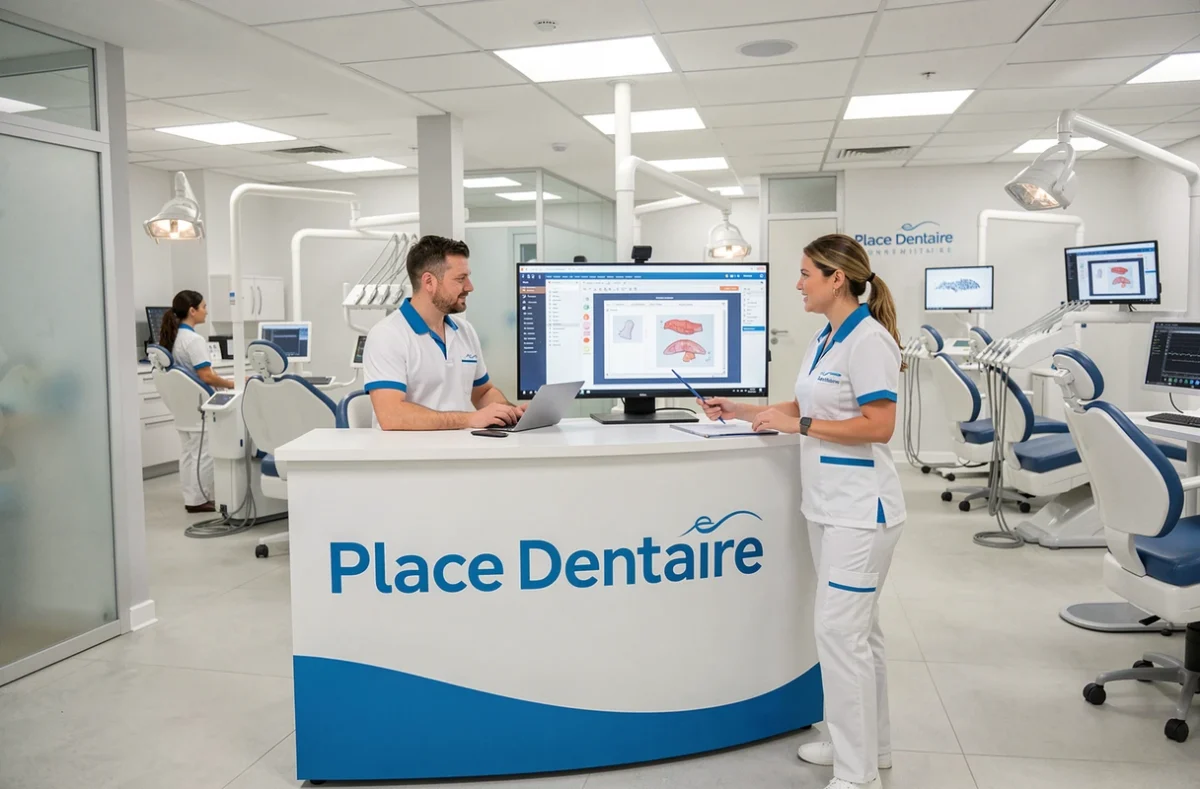 Réseau Place Dentaire en Occitanie avec équipe de praticiens dans un centre dentaire moderne multi-sites