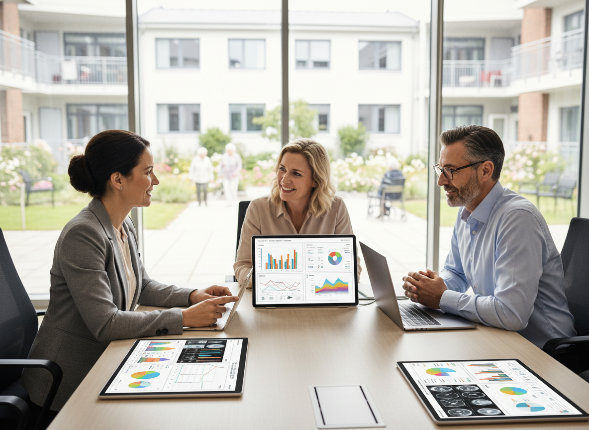 Professionnels de santé collaborant autour d une table